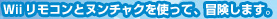 Ｗiiリモコンとヌンチャクを使って、冒険します。